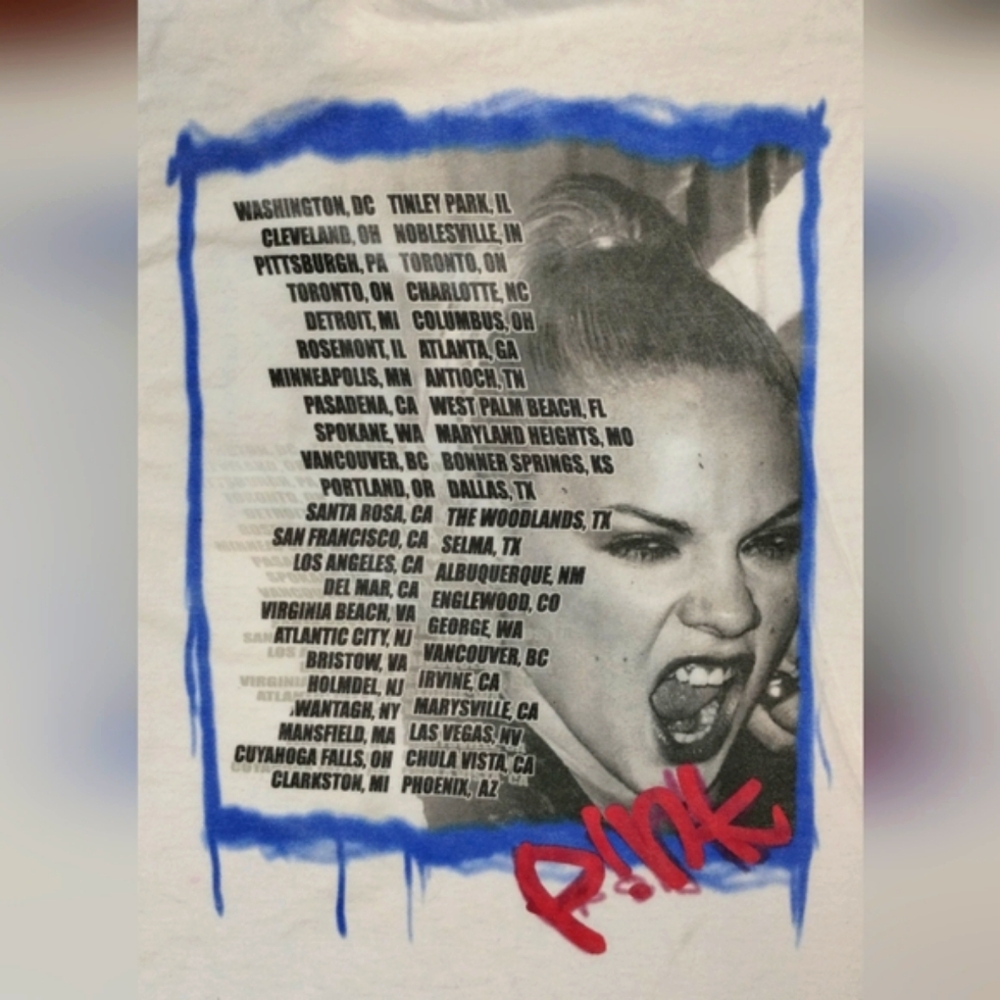 PINK CONCERT TOUR T SHIRT MISSUNDAZTOOD VINTAGE